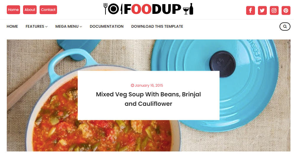 Foodup blog demo